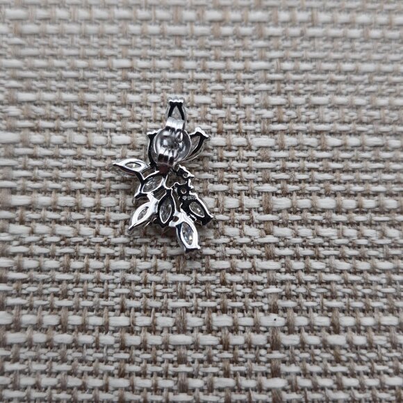 Sterling Silver Moissanite Diamond Bright Cluster Earrings A2029 - Picture 6 of 8